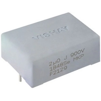 Vishay MKP1848Se DC-Link Polypropylene Film Capacitor, 1 μF, 1.2 kV AC/DC, 10% Tolerance, Through Hole MKP1848Se