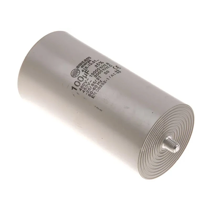 Ducati Energia 100µF 450V AC Power Electronic Capacitor, ±5% Tolerance, 2-Pin, Model 4.16.10.51.64