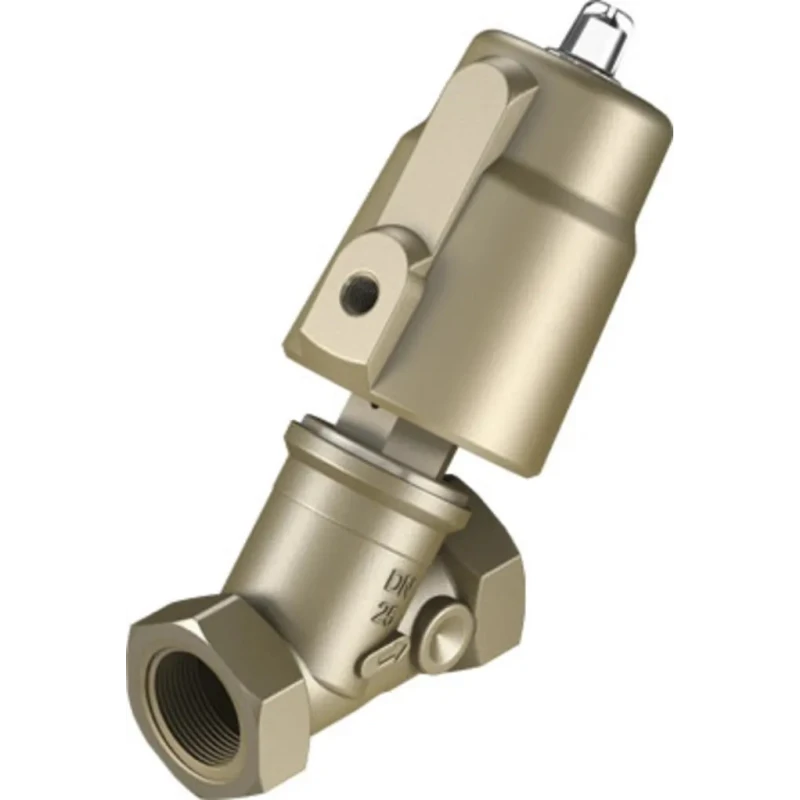 Festo Angle Seat Type Pneumatic Actuated Valve 1 in Threaded, 10 bar, Gunmetal, NC VZXF-L-M22C-M-B-G1-230-M1-H3B1T-50-10