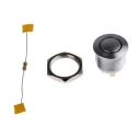 KNITTER-SWITCH Illuminated Vandal Proof Push Button Switch, Momentary, Panel Mount, 16 mm Cutout, SPST MAV16CARE-5-JR-12V