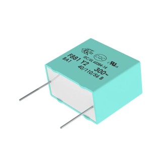 KEMET R46 Film Capacitor X2, ±20 %, 470 nF, 275 V DC / 275 V AC, Through Hole Mount R46KI347040H1M