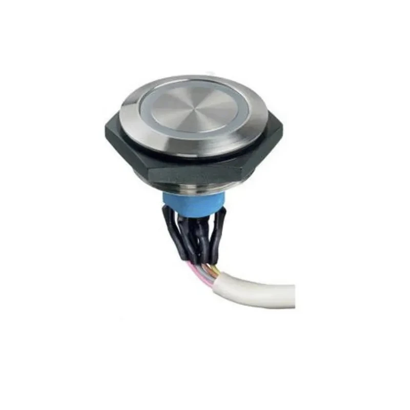APEM Illuminated Vandal Proof Push Button Switch, Momentary, Panel Mount, 30.2 mm Cutout, SPST, Green LED AV5V122000074BK