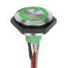 APEM AV Series Illuminated Vandal Proof Push Button Switch Momentary Panel Mount, 30.2 mm Cutout, SPST AV5V222000074BK