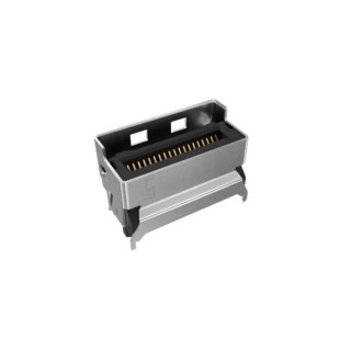Amphenol Communications Solutions Mini Cool Edge IO Series Vertical Edge Connector Panel 74 Contacts 0.6 mm Pitch G97V24312HR