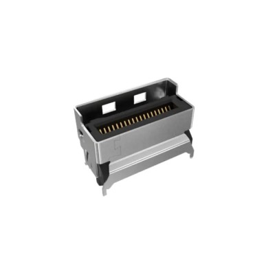 Amphenol Communications Solutions Mini Cool Edge IO Series Vertical Edge Connector Panel 74 Contacts 0.6 mm Pitch G97V24312HR