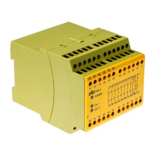 Pilz PZE 9 24V DC Safety Relay with 8 Safety Contacts and 1 Auxiliary Contact 774150