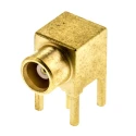 Radiall MCX Series Coaxial Connector Through Hole Female MCX 50 Ω Right Angle Body Solder R113665000W