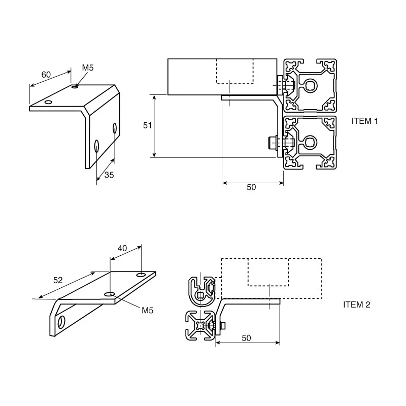 FlexLink Anodised Aluminium Switch Kit Compatible with 6 mm Slot and 11 mm Strut Profile XCEL 60 W