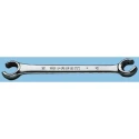 Facom Double Ended Open Spanner Metric, 10 to 11 mm², 154mm Overall Length, Chrome Finish, 15° Opening Angle, DIN 42.10X11