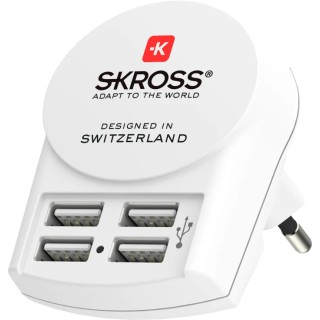 SKROSS 4 Output USB Type A AC-DC Converter Power Supplies AC/DC Adapter Type C 24W 5V DC Output 4.8A SKR-0090
