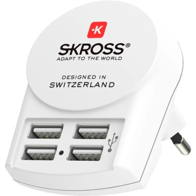 SKROSS 4 Output USB Type A AC-DC Converter Power Supplies AC/DC Adapter Type C 24W 5V DC Output 4.8A SKR-0090