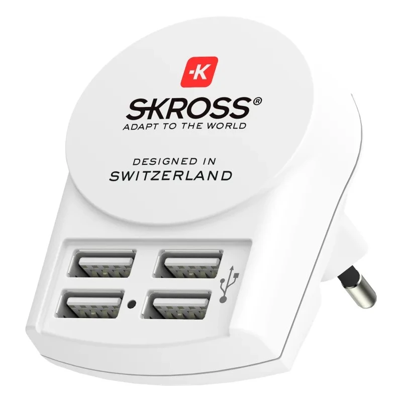 SKROSS 4 Output USB Type A AC-DC Converter Power Supplies AC/DC Adapter Type C 24W 5V DC Output 4.8A SKR-0090