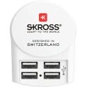 SKROSS 4 Output USB Type A AC-DC Converter Power Supplies AC/DC Adapter Type C 24W 5V DC Output 4.8A SKR-0090