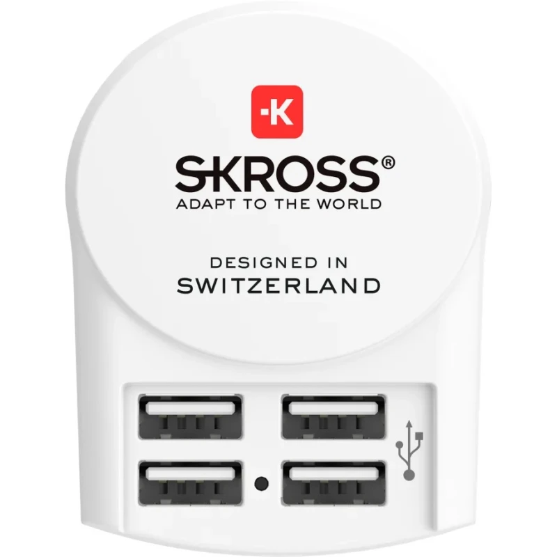SKROSS 4 Output USB Type A AC-DC Converter Power Supplies AC/DC Adapter Type C 24W 5V DC Output 4.8A SKR-0090