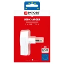 SKROSS 4 Output USB Type A AC-DC Converter Power Supplies AC/DC Adapter Type C 24W 5V DC Output 4.8A SKR-0090