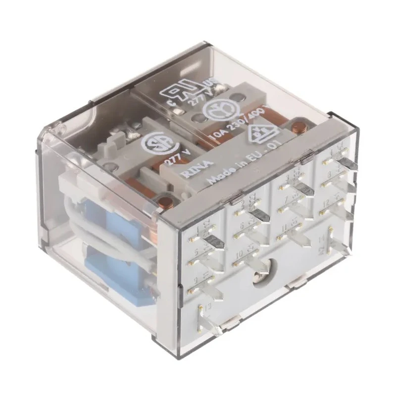Finder PCB Power Relay, 24V dc Coil Voltage, 12A Switching Current, 4PDT Configuration 56.44.9.024.0000