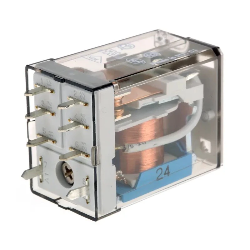 Finder Power Relay DPDT, 24V dc Coil, 12A Switching Current, PCB Mount, Silver Alloy Contacts 56.42.9.024.0000