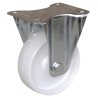 Guitel Hervieu Fixed Castor, 50 kg Load Capacity, 50 mm Polypropylene Wheel, Pressed Steel Frame, Bright Zinc Plated 5080105