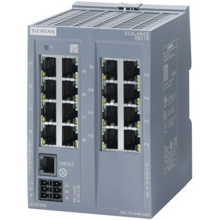Siemens Managed Ethernet Switch Rack Mount 16 RJ-45 Ports 80x117x109mm 6GK5216-0BA00-2AB2