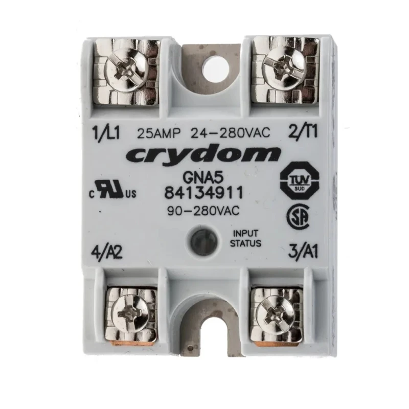 Crydom GNA5 Series Panel Mount Solid State Relay 25 A Load 24-280 V ac Load 90-280 V ac Control GNA5