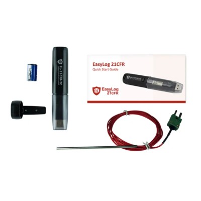 Lascar Temperature Data Logger USB Interface 1 Channel ±1°C Accuracy IP67 Protection Battery Powered EL-21CFR-TC