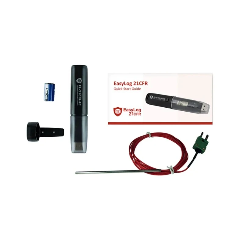 Lascar Temperature Data Logger USB Interface 1 Channel ±1°C Accuracy IP67 Protection Battery Powered EL-21CFR-TC