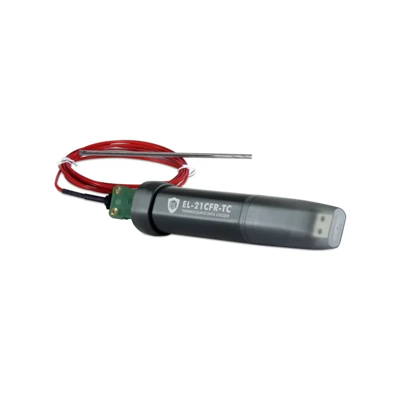 Lascar Temperature Data Logger USB Interface 1 Channel ±1°C Accuracy IP67 Protection Battery Powered EL-21CFR-TC