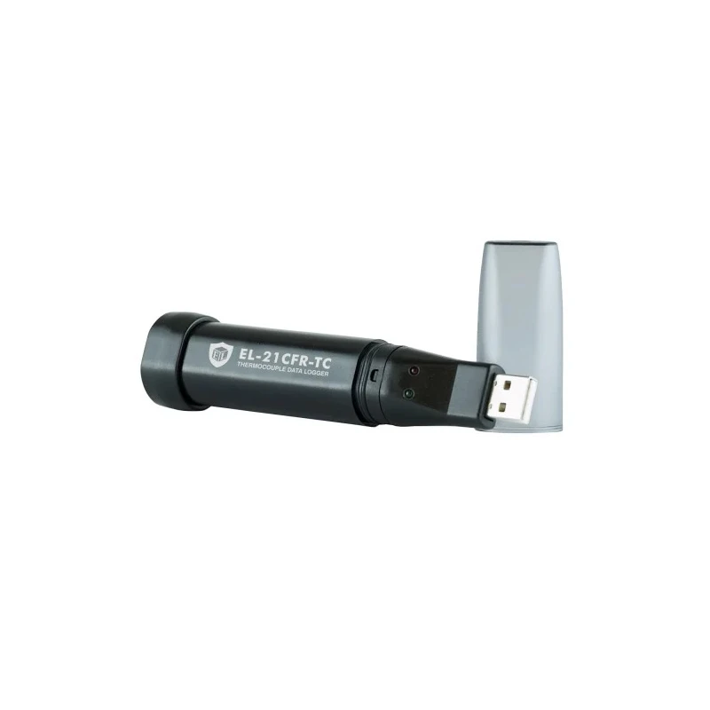 Lascar Temperature Data Logger USB Interface 1 Channel ±1°C Accuracy IP67 Protection Battery Powered EL-21CFR-TC
