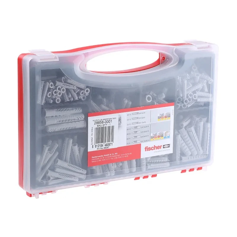 Fischer Fixings Nylon Wall Plug UX/SX Assortment Box 43540
