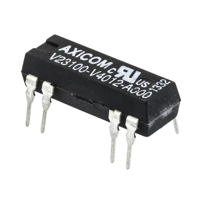 TE Connectivity PCB Reed Relay, 12V DC Coil, SPST Contact Configuration, 200V DC Max, 1A Max, 1000 Ω Coil V23100V4012A000