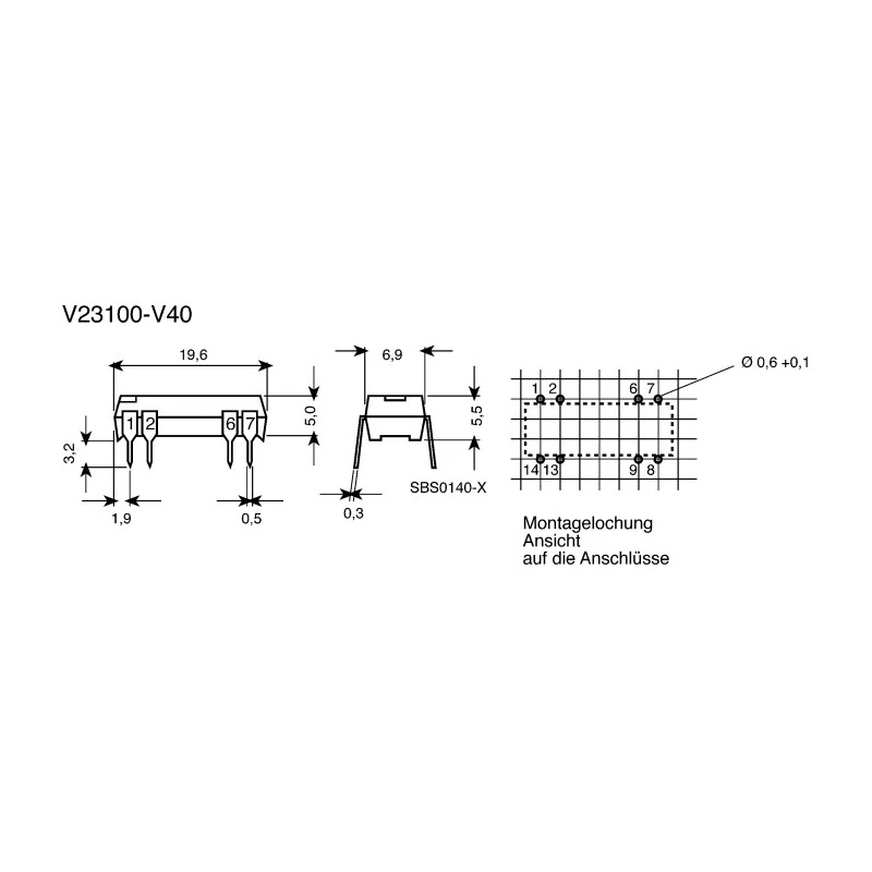 TE Connectivity PCB Reed Relay, 12V DC Coil, SPST Contact Configuration, 200V DC Max, 1A Max, 1000 Ω Coil V23100V4012A000