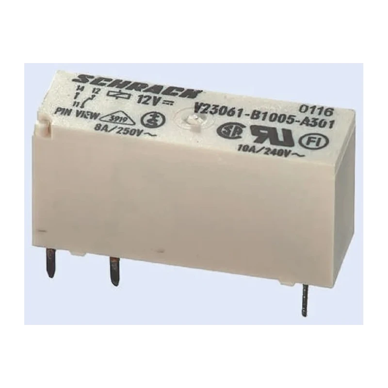 TE Connectivity PCB Power Relay 24V DC Coil 8A Switching Current SPDT V23061B1007A301