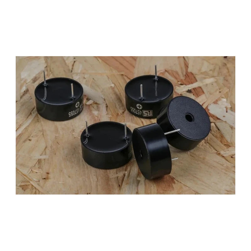 RS PRO 95 dB Through Hole Continuous Internal 9.5 mm Piezo Buzzer Component 3 V dc Min 30V dc Max 171-0850