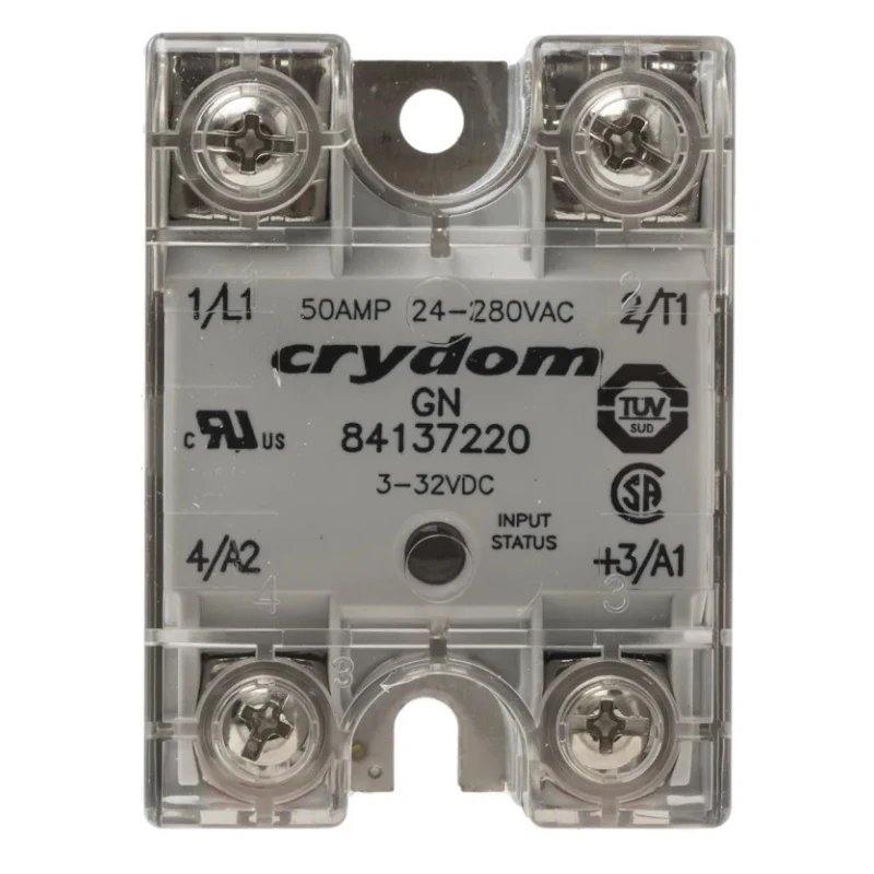 Crydom GN Series Solid State Relay Panel Mount 50A Load, 280V AC Load, 3-32V DC Control 84137220