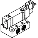 SMC Hydraulic Subplate with G Connection Thread Standard 1/4 in SY5000-27-1F-Q