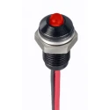 RS PRO Red Panel Mount Indicator 10.8V dc 13.2 V dc 20mA Lead Wire Termination IP67 Prominent Bezel 171-3800