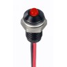 RS PRO Red Panel Mount Indicator 10.8V dc 13.2 V dc 20mA Lead Wire Termination IP67 Prominent Bezel 171-3800