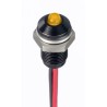 RS PRO Yellow Panel Mount Indicator 21.6 - 26.4 V dc, 20mA, Lead Wire Termination, IP67, Prominent Bezel 171-3810