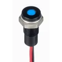 RS PRO Blue Panel Mount Indicator 10.8V dc to 13.2V dc 20mA Lead Wire Termination IP67 Flush Bezel 171-3825