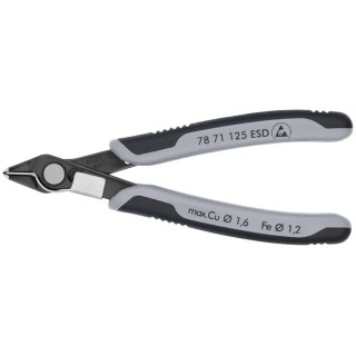 Knipex Super Knips® Electronic Side Cutter Without Bevel ESD Safe 125mm 78 71 125 ESD