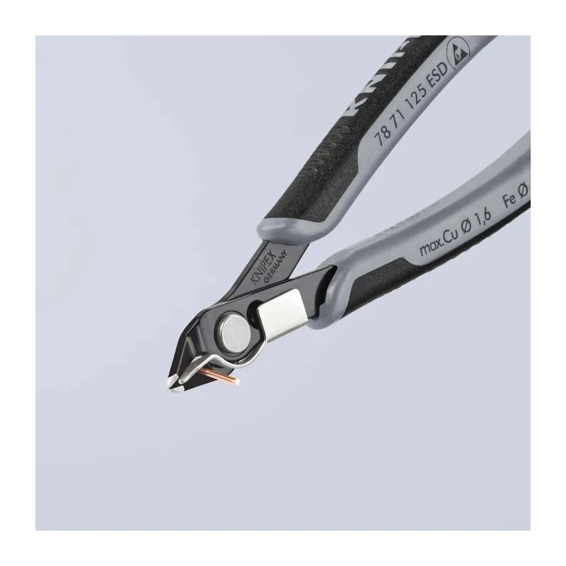 Knipex Super Knips® Electronic Side Cutter Without Bevel ESD Safe 125mm 78 71 125 ESD