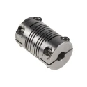 Huco Stainless Steel 6-Beam Clamp Flexible Coupler 15.9 mm OD 6 mm Bore 25.4 mm Length 703.16.2020