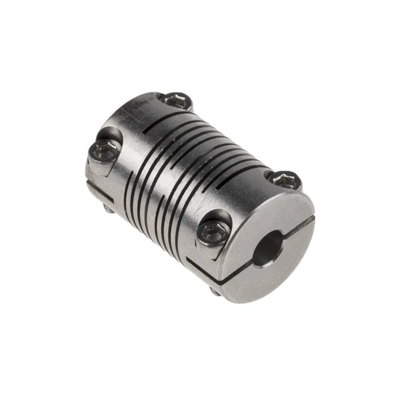 Huco Stainless Steel 6-Beam Clamp Flexible Coupler 15.9 mm OD 6 mm Bore 25.4 mm Length 703.16.2020