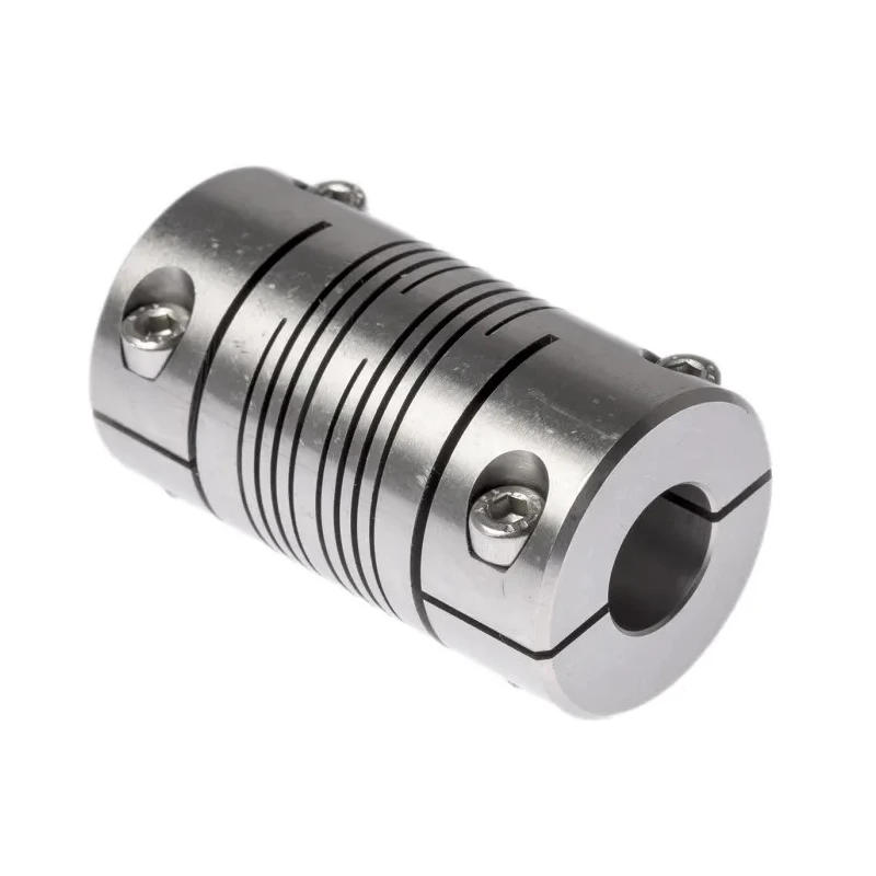Huco Stainless Steel Clamp Flexible Coupler 31.8 mm OD, 57.2 mm Length, 10 mm Bore 703.32.3838