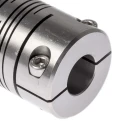 Huco Stainless Steel Clamp Flexible Coupler 31.8 mm OD, 57.2 mm Length, 10 mm Bore 703.32.3838