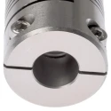 Huco Stainless Steel Clamp Flexible Coupler 31.8 mm OD, 57.2 mm Length, 10 mm Bore 703.32.3838