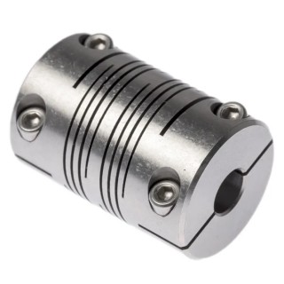 Huco Stainless Steel Multi-Beam Clamp Flexible Coupler 25.4 mm OD 8 mm Bore 38.1 mm Length 703.25.2828