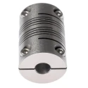 Huco Stainless Steel Multi-Beam Clamp Flexible Coupler 25.4 mm OD 8 mm Bore 38.1 mm Length 703.25.2828
