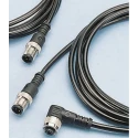 binder Male 4 Way Right Angle to Female Straight Sensor Actuator Cable 2m 250V Polyurethane Jacket 79 5028 20 04