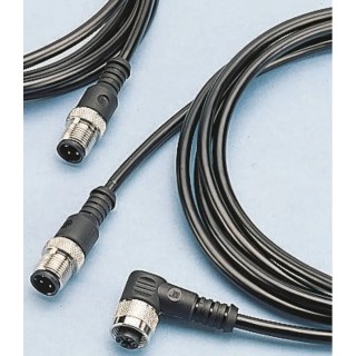 binder Male 4 Way Right Angle to Female Straight Sensor Actuator Cable 2m 250V Polyurethane Jacket 79 5028 20 04